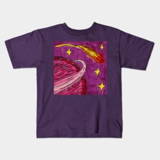 Flyby Comet by Saturn Kids T-Shirt